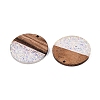 Epoxy Resin & Walnut Wood Pendants RESI-T057-10E-2