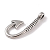 304 Stainless Steel Hook Clasps STAS-C109-13A-AS-2