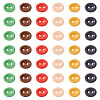 80Pcs 2-Hole Porcelain Buttons PORC-PJ0001-02F-3