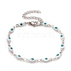 Enamel Horse Eye Link Chains Bracelet BJEW-P271-05P-03-1