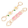 2Pcs 2 Style Alloy Enamel Chain Extenders FIND-TA0005-19-3