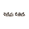 Brass Micro Pave Clear Cubic Zirconia Slide Charms KK-G481-01P-1