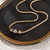 304 Stainless Steel Snake Chain Necklaces NJEW-Z055-02GP-2