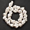 Electroplated Shell Pearl Beads Strands BSHE-C009-01C-3