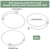 6Pcs Adjustable 304 Stainless Steel Wire Cuff Bangle Making MAK-BBC0001-24C-P-2