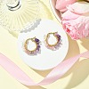 Natural Mixed Stone Chips Hoop Earrings EJEW-JE06022-02-2