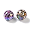 UV Plating Rainbow Iridescent Opaque Acrylic Beads MACR-K361-02C-2