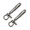 2Pcs Alloy Shackle Clasps with S Hook Clasps FIND-PH0026-11A-AS-6