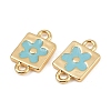 Brass Enamel Connector Charms KK-H078-03A-G02-2