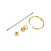 Iron Bar Beadable Keychain Clasps AJEW-R004-02G-3
