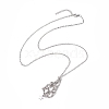 Non-Tarnish 3Pcs 3 Styles Star Moon Stainless Steel Braided Chain Macrame Pouch Empty Stone Holder Pendant Necklace Making NJEW-JN04956-02-6