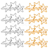 8Pcs 2 Colors Iron and Zinc Alloy Star Hair Barrettes PHAR-HY0001-06-1