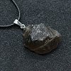 Natural Smoky Quartz Raw Rough Nuggets Pendant Necklace FS-WG50F2C-17-1