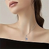 Alloy Moon with Mermaid Pendant Necklaces PW-WG30894-01-3