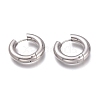 Tarnish Resistant 201 Stainless Steel Huggie Hoop Earrings EJEW-O095-05-16-1