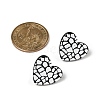 Heart Acrylic Printed Stud Earrings for Women EJEW-G418-01F-5