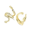 Rack Plating Brass Micro Pave Cubic Zirconia Cuff Earring EJEW-C086-16G-2