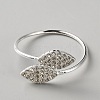 Leaf Alloy Rhinestone Napkin Rings AJEW-WH0766-46-1