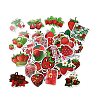 Cartoon Strawberry Paper Stickers Set DIY-G066-16-1