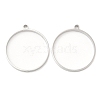 Non-Tarnish 304 Stainless Steel Open Back Bezel Flat Round Pendants STAS-Z040-04A-P-1