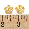 Rack Plating Brass Micro Pave Clear Cubic Zirconia Bead Caps KKB-L215-043G-3