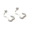 Non-Tarnish 304 Stainless Steel Heart Stud Earrings for Women EJEW-P219-05P-1