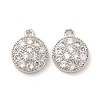 Brass Micro Pave Cubic Zirconia Charms KK-E071-12P-2