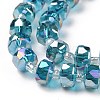 Electroplate Transparent Glass Beads Strands EGLA-H101-03-4
