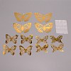 3D Hollow Butterfly Mirrors Wall Paper Stickers DIY-WH0301-35A-1