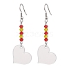 Blank Acrylic Dangle Earrings EJEW-JE05665-01-1