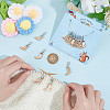 12Pcs 12 Style Sock Pendant Locking Stitch Markers HJEW-AB00645-3