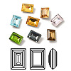 Faceted K9 Glass Rhinestone Cabochons GGLA-R042-04C-1