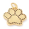 Real 18K Gold Plated Brass Micro Pave Cubic Zirconia Charms ZIRC-L100-085G-5