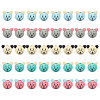 Globleland 40Pcs 5 Colors Wood European Beads WOOD-GL0001-14-1