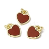 Natural Red Jasper Heart Charms G-G977-05G-01-1