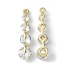 Brass Pave Cubic Zirconia Pendants KK-G462-52KCG-1