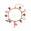 Alloy Enamel Charm Bracelets BJEW-JB08707-03-1