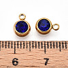 201 Stainless Steel Rhinestone Charms STAS-S068-16G-3
