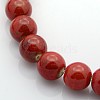 Handmade Fancy Antique Glazed Porcelain Ceramic Round Beads Strands PORC-L019-8mm-08-1