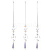 3Pcs Alloy Planet Moon Hanging Ornaments HJEW-TA00367-1