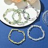 5Pcs 5 Styles Natural Green Aventurine & Quartz Crystal & Prehnite & Citrine & Fluorite Chips Beaded Stretch Bracelet Sets BJEW-JB10872-2