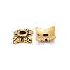 Tibetan Style Alloy Bead Caps TIBEB-Q018-AG-FF-2