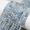 Natural Aquamarine Beads Strands G-F509-10-4mm-1