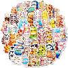 50Pcs PP Plastic Animals Sticker PW-WG98F2E-01-1