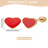 2 Pairs Stainless Steel Stud Earrings EJEW-LP0001-67-2