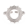 304 Stainless Steel Donut Open Cuff Ring for Women RJEW-C025-21P-3