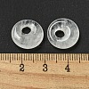 Natural Quartz Crystal Rock Crystal Donut/Pi Disc Charms G-G142-02U-3