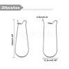 304 Stainless Steel Hoop Earring Settings STAS-UN0018-22P-5