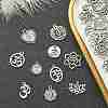 100Pcs 10 Styles Tibetan Style Alloy Pendants TIBEP-CJ0002-33-5