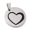 304 Stainless Steel Pendants STAS-Z027-03G-P-1